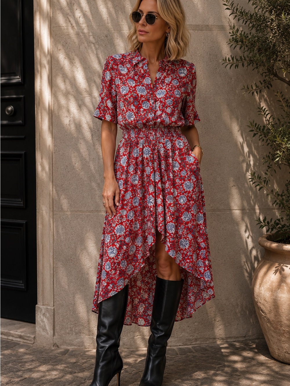 Zadig & Voltaire Rima Flowers Field Midi Dress Small